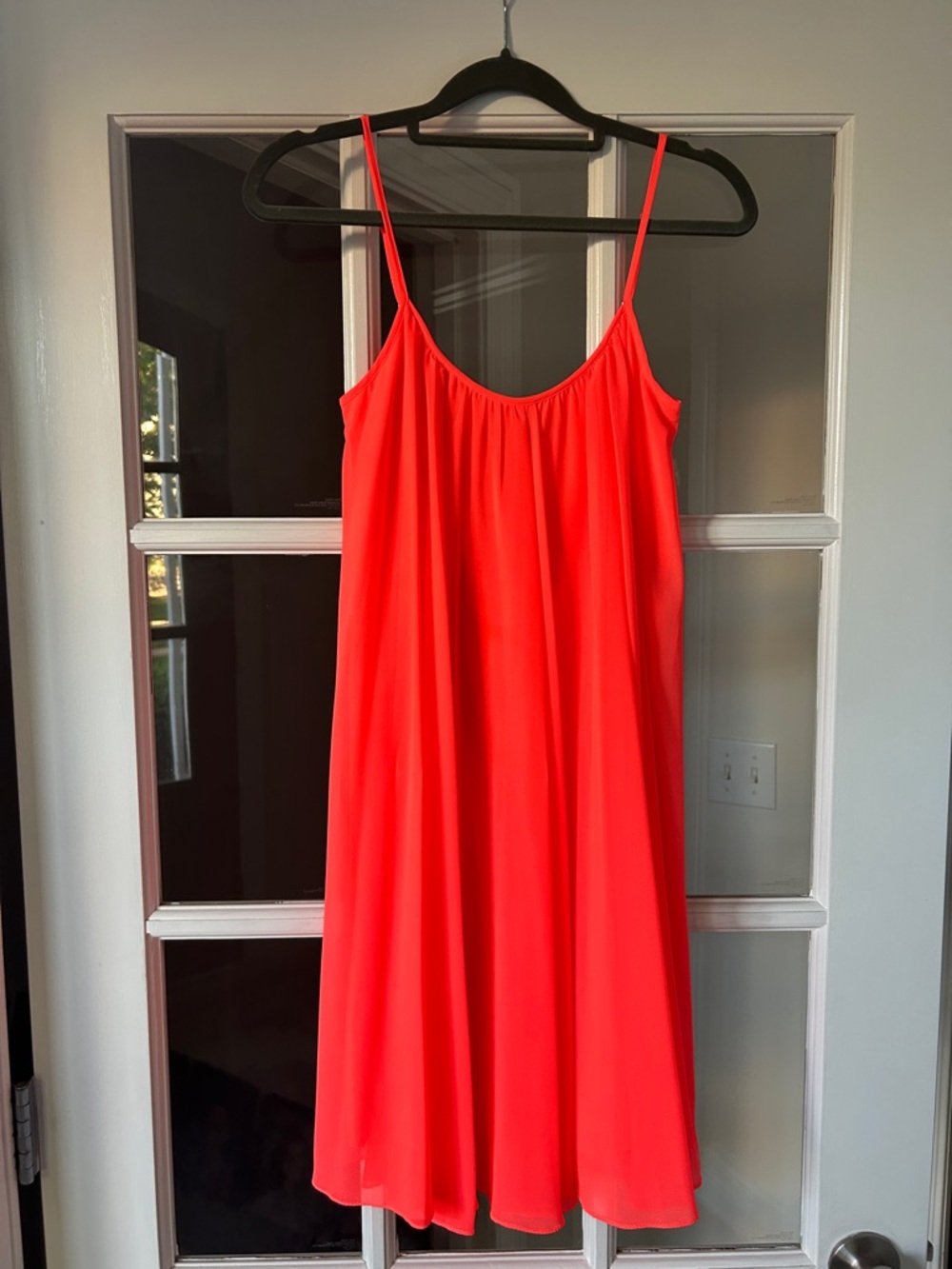 Bright Neon Coral Slip Dress